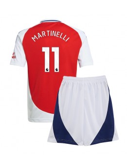 Billige Arsenal Gabriel Martinelli #11 Hjemmedraktsett Barn 2024-25 Kortermet (+ Korte bukser)